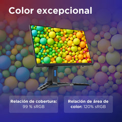 Lenovo Legion R24e Gaming Monitor 23,8 inch (FHD, IPS, 180 Hz, 0,5 ms, HDMI + DP, HDMI-kabel, AMD FreeSync) kantelinstelling, zwart