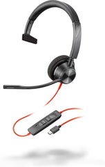 Poly Blackwire 3310 Monaural USB-C Headset met USB-A Adapter (8X215AA)