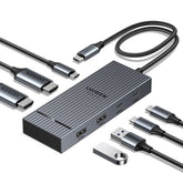 UGREEN Revodok Pro 10Gbps USB C Hub 2HDMI 4K@60Hz Docking Station Dual Dsiplay met 2*USB A 3.2 en USB C 3.2 PD 100W Compatibel met XPS 13/15, Chromebook, MacBook Air/Pro, Surface Pro 9 en dergelijke.