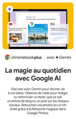 ASUS Chromebook Plus CX3402CBA-PQ0104 Laptop 14 inch Full HD (Intel Core i3, 8 GB RAM, 128 GB UFS, ChromeOS) - toetsenbord AZERTY FR