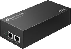 TP-Link TL-POE170S PoE++ Injector (2 Gigabit-poorten, compatibel met 802.3af /at/bt, totaal vermogen tot 60 W, wandmontage en desktopontwerp, plug and play) zwart