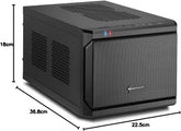Sharkoon QB One PC-behuizing (Mini-ITX, 2X 2,5/3,5 interne, 2X USB 3.0/2.0), Zwart
