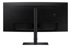 Samsung ViewFinity S65UC Curved High Resolution Monitor met luidsprekers, 34 inch, VA-paneel, 3440 x 1440 pixels, vernieuwingsfrequentie 100 Hz, responstijd 5 ms, USB-C met 90 W opladen, pivot