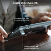 CHERRY KW 9200 MINI, compact toetsenbord voor meerdere apparaten voor maximaal 4 apparaten, Belgische indeling (AZERTY), verbinding via Bluetooth, draadloos of kabel, Zwart