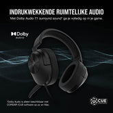Corsair HS55 SURROUND Gamingheadset (Kunstlederen oorschelpen van traagschuim, Dolby Audio 7.1 surround sound op PC en Mac, Omnidirectionele microfoon, Multi-platform compatibiliteit) Zwart