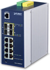 Planet IGS-12040MT Managed Industriële Gigabit Switch - 8 Poorten