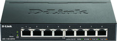 D-Link DGS-1100 Series 8-Port Gigabit PoE Smart Managed Switch met 8 PoE Poorten, 64W PoE power budget, 802.3af/at, VLAN support, layer 2 features, QoS, 802.3az EEE, Fanless - Alleen EU-netsnoer