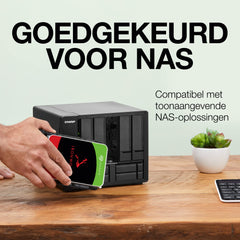 Seagate IronWolf, 4 TB, NAS, interne harde schijf, CMR, 3,5 inch, SATA, 6 Gb/s, 5400 rpm, 256 MB cache, voor RAID-netwerkopslag, 3 jaar reddingsdiensten, FFP (ST4000VNZ06)