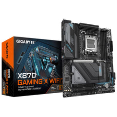 GIGABYTE X870 GAMING X WIFI7 Motherboard - Supports AMD Ryzen 9000 CPUs, 16+2+2 Phase VRM, up to 8000MHz DDR5 (OC), 1xPCIe 5.0, Wi-Fi 7, 2.5GbE LAN, USB 4