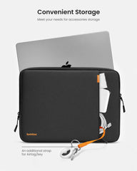 tomtoc 360° Laptop Sleeve Hoes voor 14 inch MacBook Pro M4/M3/M2/M1 Pro/Max A3401 A3185 A3112 A2992 A2918 2024-2021, all-round bescherming, schokbestendig, waterafstotende laptoptas met accessoirevak