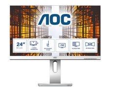 AOC X24P1/GR 61,1 cm (24 inch) monitor (DVI, HDMI, IPS paneel, displayport, USB-hub, 1920x1200, 4 ms reactietijd, pivot) grijs