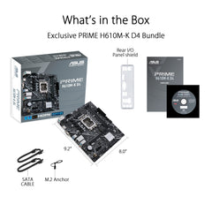 Intel H610M-K D4 Moederbord - 5X Bescherming, HDMI, USB 3.2 Gen 1