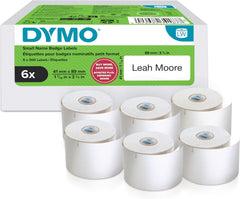 Dymo LabelWriter Naambadgelabels 41 x 89 mm - 6 Rollen (1800 Labels)
