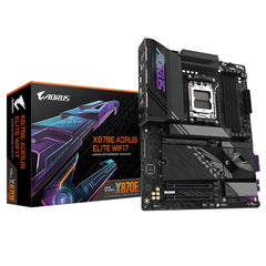 GIGABYTE X870E AORUS Elite WIFI7 moederbord, ondersteunt AMD Ryzen 9000 CPU, 16+2+2 fasen digitaal VRM, tot 8000MHz DDR5 (OC), 3 x PCIe 5.0, Wi-Fi 7, LAN 2.5 GbE, USB 4