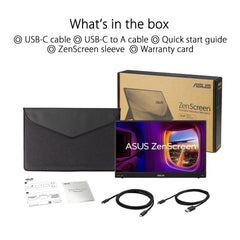 ASUS Zenscreen MB16ACV – laptopscherm 15,6 inch FHD – gaming of gaming – stroomvoorziening en weergave via USB-C of USB-A – IPS-plaat – 1920 x 1080 – 250 cd/m² – Flicker Free