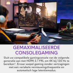 Alienware AW3225QF 32" 4K UHD (3840x2160) 1700R Gebogen Gaming Monitor, 240Hz, QD OLED, 0.03ms, NVIDIA G-SYNC Compatible, HDR, Dolby Vision, USB-C, DisplayPort, 2x HDMI, 4x USB, 3 Jaar Garantie