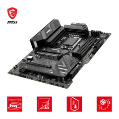 MSI MAG B760 Tomahawk WiFi Motherboard ATX Supports Intel Core Processors of 12th and 13th Generation LGA 1700-75A DrMOS VRM DDR5 Memory Boost 7000+MHz/OC PCIe 5.0 x16 M.2 Gen4 Wi-Fi 6E Black