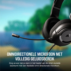 CORSAIR HS35 v2 Multiplatform Bedrade Gamingheadset – Flexibele Omnidirectionele Microfoon – Universele 3,5 mm-Aansluiting – PC, Mac, PS5, PS4, Xbox, Nintendo Switch, Mobiel – Carbon