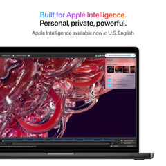 Apple 2024 MacBook Pro-laptop met M4 Max chip, met 14-core CPU en 32-core GPU: 14,2 inch Liquid Retina XDR display, 36 GB centraal geheugen, 1 TB SSD opslag; Spacezwart