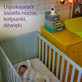 Philips Avent Premium voor babyvideo met beeld en geluid, wit, 3,5 inch display, 4 x vergroting, nachtzichtmodus, 2-weg, slaapliedjes, kamertemperatuur (model SCD891/26)