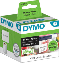 DYMO LabelWriter Multifunctionele Etiketten 54 x 70 mm - 320 Stuks (S0722440)