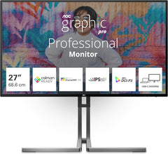 AOC U27U3CV 27 Inch 4K UHD Monitor - 60Hz, 4ms, Mat Scherm
