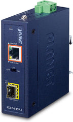 Planet IGTP-815AT Industriële Gigabit PoE+ Media Converter (SFP naar RJ45)