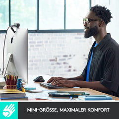 Logitech MX Keys Mini draadloos toetsenbord, compact, Bluetooth, achtergrondverlichting, USB-C, compatibel met Apple macOS, iOS, Windows, Linux, Android, metalen behuizing - donkergrijs, QWERTZ