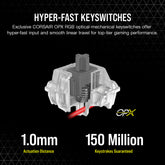 Corsair K60 PRO TKL RGB Tenkeyless Optisch-mechanisch bekabeld gaming-toetsenbord, OPX lineaire schakelaar, polycarbonaat keycaps, iCUE compatibel, QWERTY UK, PC, Mac, Xbox, zwart