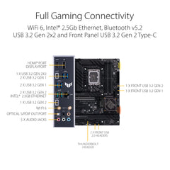 ASUS TUF Z790 PLUS - Intel LGA 1700 ATX VRM 20+1-fasig moederbord, DDR5, vijf M.2-sleuven, PCIe 5.0, Thunderbolt 4 USB Type-C-poort, Wi-Fi 6E, AI-overclocking en Aura Sync RGB