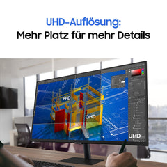 Samsung Professionele pc-monitor 27 inch serie S80A zwart, IPS-paneel, UHD (3840 x 2160), HDMI, DisplayPort, USB-hub, Has Stand en Pivot-functie