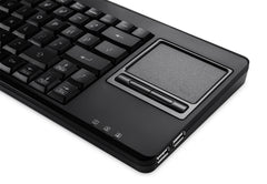 Perixx PERIBOARD-515 H Plus Keyboard met touchpad (QWERTY US lay-out) - bekabelde USB-connector met 2 x USB-hub - geschikt voor professioneel of industrieel gebruik
