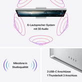 APPLE Studio Display Nanotexturglas 68,29cm 27Zoll Retina 5K 5120x2880 218ppi 600 Nits Neigungsverstellbarer Standfuss