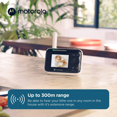 Motorola Nursery PIP1200 - babyfoon met camera - 2.8" ouderunit - 2-weg communicatie - kamertemperatuur - infrarood nachtzicht - 300 m bereik