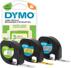 DYMO LetraTag Labeltape Starterkit 12 mm x 4 m (3-pack)