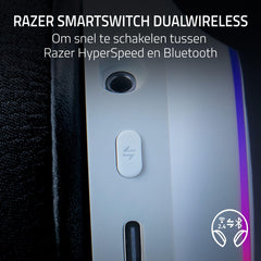 Razer Barracuda X Chroma - Draadloze Multi-Platform Gaming Headset met 6 Zone Chroma RGB (SmartSwitch Hyperspeed & Bluetooth, 40mm Drivers, Afneembare HyperClear Cardioid Mic) Wit