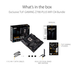 ASUS TUF Z790 PLUS - Intel LGA 1700 ATX VRM 20+1-fasig moederbord, DDR5, vijf M.2-sleuven, PCIe 5.0, Thunderbolt 4 USB Type-C-poort, Wi-Fi 6E, AI-overclocking en Aura Sync RGB