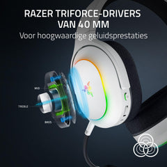 Razer Barracuda X Chroma - Draadloze Multi-Platform Gaming Headset met 6 Zone Chroma RGB (SmartSwitch Hyperspeed & Bluetooth, 40mm Drivers, Afneembare HyperClear Cardioid Mic) Wit