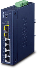 Planet Industrial L2/L4 Managed Gigabit Switch - 4-Poorts + 2x SFP