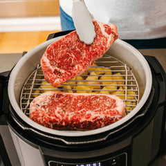 Ninja Foodi Multicooker, 7-in-1, 6L, 7 Kookfuncties, Snelkoken, Airfryen, Slow Cooking, Grillen en Meer, Geborsteld Staal & Zwart, OP300EU