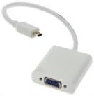MicroConnect Micro-HDMI naar VGA Adapter - Type D naar VGA Vrouwelijk - 25 cm - Wit