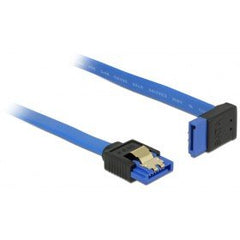 Delock 84995 SATA III 6 Gb/s Interne Kabel - Recht naar Haaks - 20 cm - Blauw