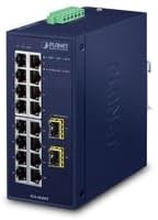 Planet IGS-1820TF Industriële Unmanaged Switch - 16x Gigabit & 2x SFP