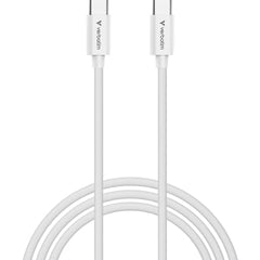Verbatim Essentials 3 m USB-C naar USB-C kabel 100 W, PD 3.0, oplaadkabel [wit] datakabel voor iPhone 17 16 15 Pro Samsung Galaxy S24 S23 iPad Pro MacBook Air snellaadkabel USB C