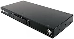 ADDER CCS-PRO4 Schermschakelaar, toetsenbord en muis, zwart - schakelaar voor beeldscherm en toetsenbord (USB, USB, 3,5 mm microfoon, USB A, zwart, metaal)
