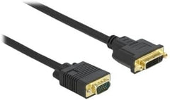 Delock DVI 24+5 Vrouwelijk naar VGA Mannelijk Kabel - 1 meter