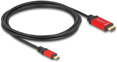 DeLOCK 80096 USB-C naar HDMI Kabel - 2 Meter - Zwart/Rood