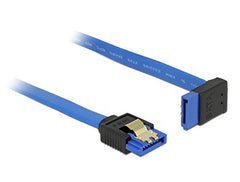 DeLOCK 84997 SATA 6 Gb/s Interne Datakabel - Recht naar Boven Gehoekt - 50 cm - Blauw