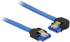 DeLOCK 84984 SATA 6 Gb/s Kabel - Recht naar Links Gehoekt - 30 cm - Blauw