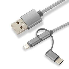 CoreParts MOBX-ACC-003 Multifunctionele USB Oplaadkabel - 1 meter - Grijs
